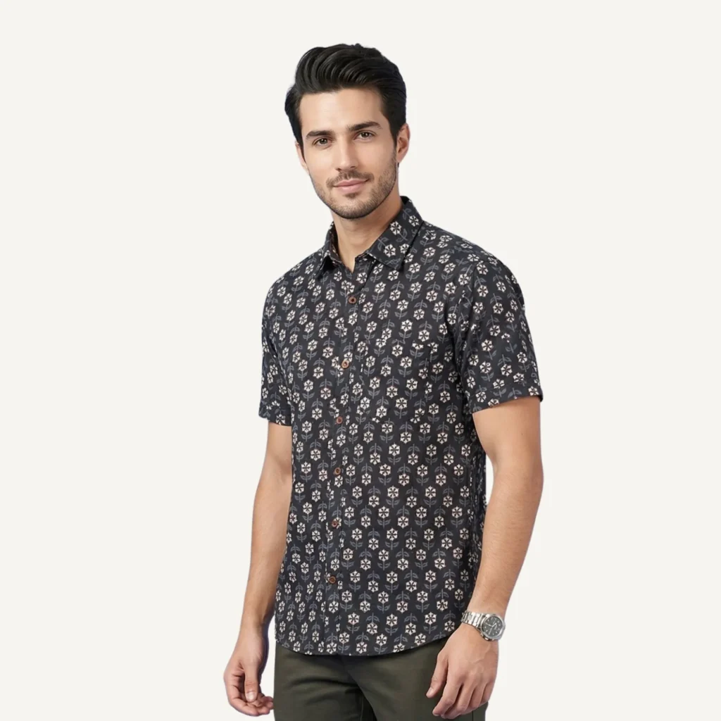 theclassicot printed shirt for men half sleeve premium pure cotton stylish branded new