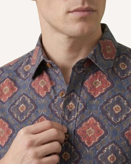 theclassicot printed shirt for men half sleeve premium pure cotton stylish branded new
