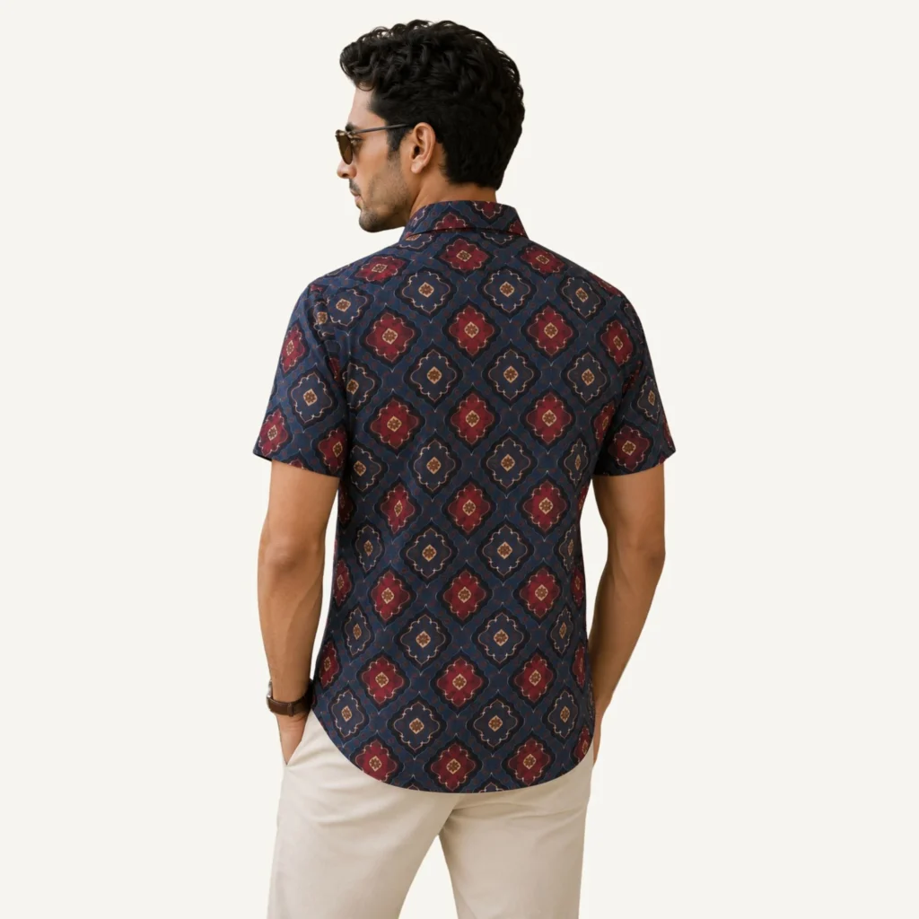 theclassicot printed shirt for men half sleeve premium pure cotton stylish branded new