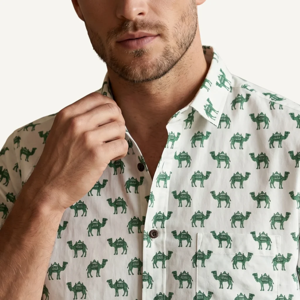 theclassicot camel shirt for men printed shirt for men stylish branded new pure cotton