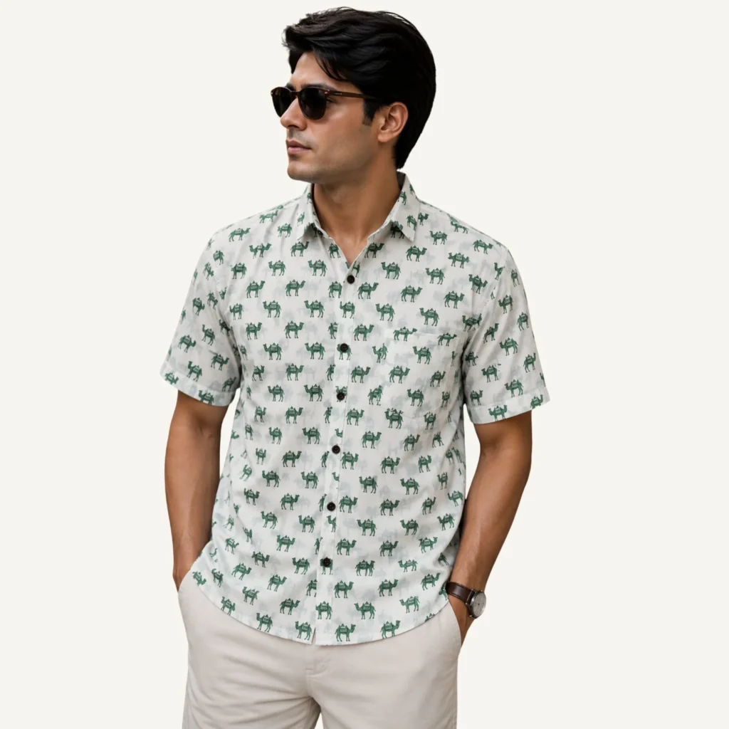 jaipuri printed shirt for men stylish