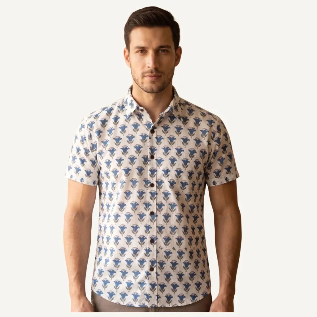 theclassicot printed shirt for men half sleeve premium pure cotton stylish branded new