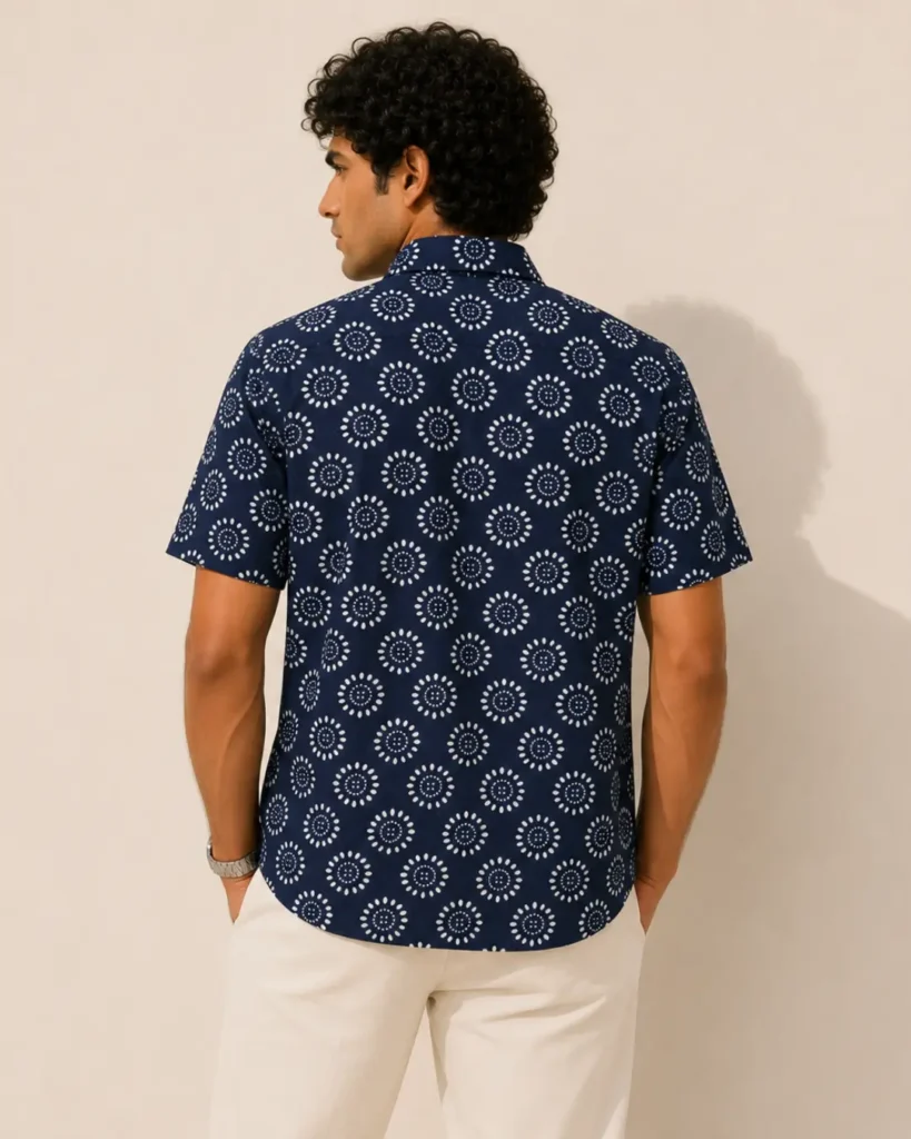 jaipuri printed shirt for men half sleeves | the classicot cotton shirt for men half sleeves jaipuri printed